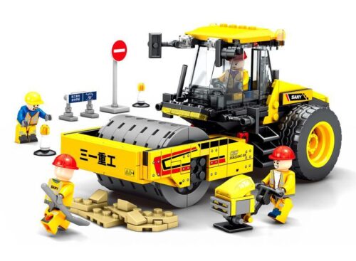 Bộ lắp ráp Xe Lu SANY SSR200AC-8H SEMBO 712021, đồ chơi mô hình xe công trình cho bé trai 6 tuổi, giá rẻ.