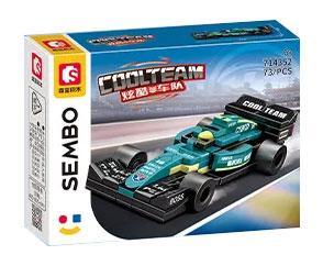 Hộp đồ chơi mô hình Xe Đua F1 SEMBO 714352, bộ lắp ghép giá rẻ cho bé trai 6 tuổi.