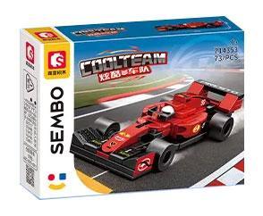 Hộp đồ chơi lắp ráp SEMBO 714353 Xe Đua F1 Màu Đỏ cho bé trai 6 tuổi, giá rẻ. Mô hình xe đua công thức 1 tốc độ.