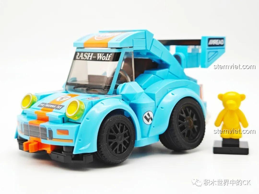 Hướng dẫn lắp ráp và decal cho bộ lắp ghép Xe Đua Hoạt Hình SEMBO 714500 màu xanh lam, giúp bé trai rèn luyện sự khéo léo.