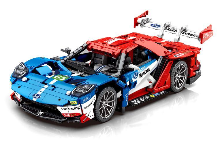 Bộ lắp ráp SEMBO 715001 Xe Đua Ford GT Thần Tốc 1257 chi tiết màu đỏ xanh trắng, mô hình xe đua Ford GT tỉ lệ 1:14, đồ chơi lắp ghép cho bé trai 6 tuổi, giá tốt.