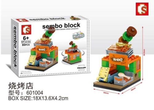 Bộ lắp ghép Sembo Block 601004 Cửa Hàng BBQ Mini, đồ chơi lắp ráp cho bé 6 tuổi, mô hình mini chi tiết cao, giá tốt.