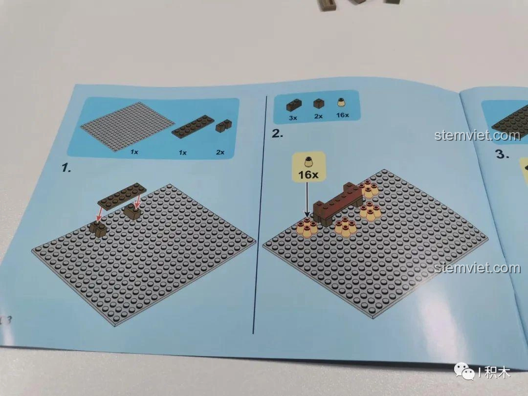 Trang hướng dẫn lắp ráp chi tiết của bộ đồ chơi xây dựng Cửa hàng xiên nướng Nhật Bản SEMBO Block 601073.