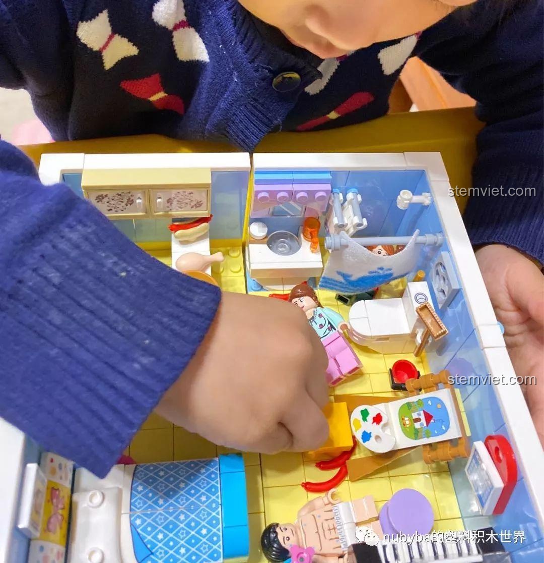 SEMBO BLOCK 601504 Phòng ngủ - Minifigure và bàn trang điểm