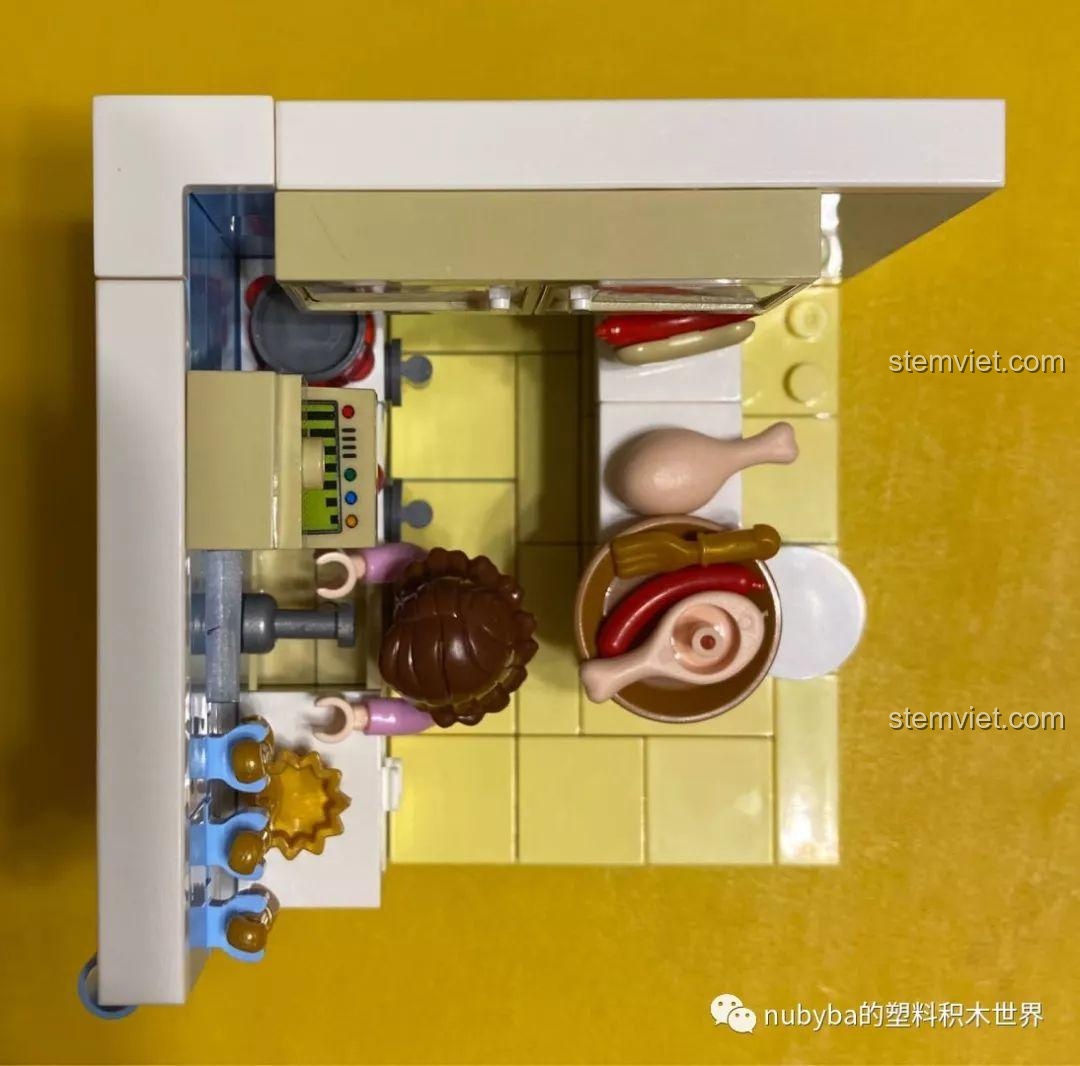 SEMBO BLOCK 601504 Phòng ngủ - Minifigure đang lắp ráp