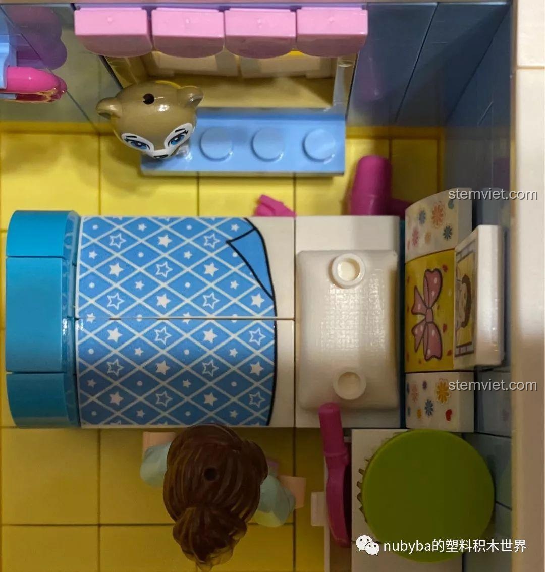 SEMBO BLOCK 601504 Phòng ngủ - Minifigure và giường ngủ