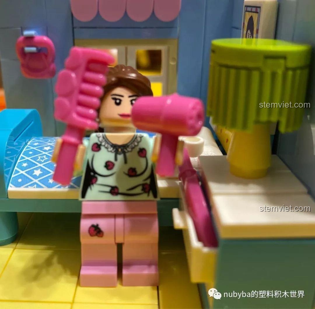 SEMBO BLOCK 601504 Phòng ngủ - Minifigure đang lắp ráp