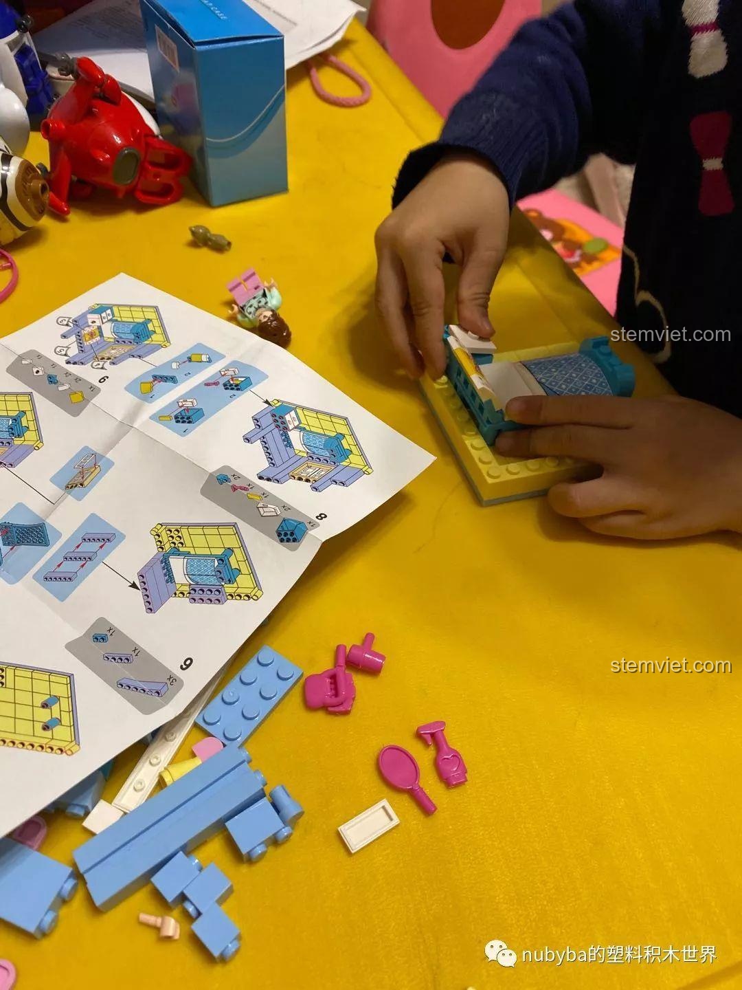 SEMBO BLOCK 601504 Phòng ngủ - Toàn cảnh mô hình từ trên cao