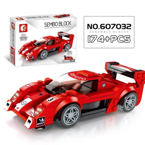 Bộ lắp ráp SEMBO Block 607032 Xe Đua Toyota GT-ONE 174 mảnh, mô hình xe đua màu đỏ đen trắng dành cho bé trai 6 tuổi, chất lượng cao giá tốt.