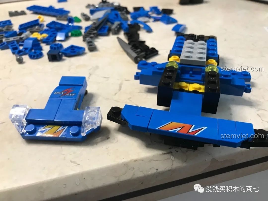 Góc nhìn bên hông của xe Spin Axe đã hoàn thiện, thể hiện đường nét thiết kế khí động học.