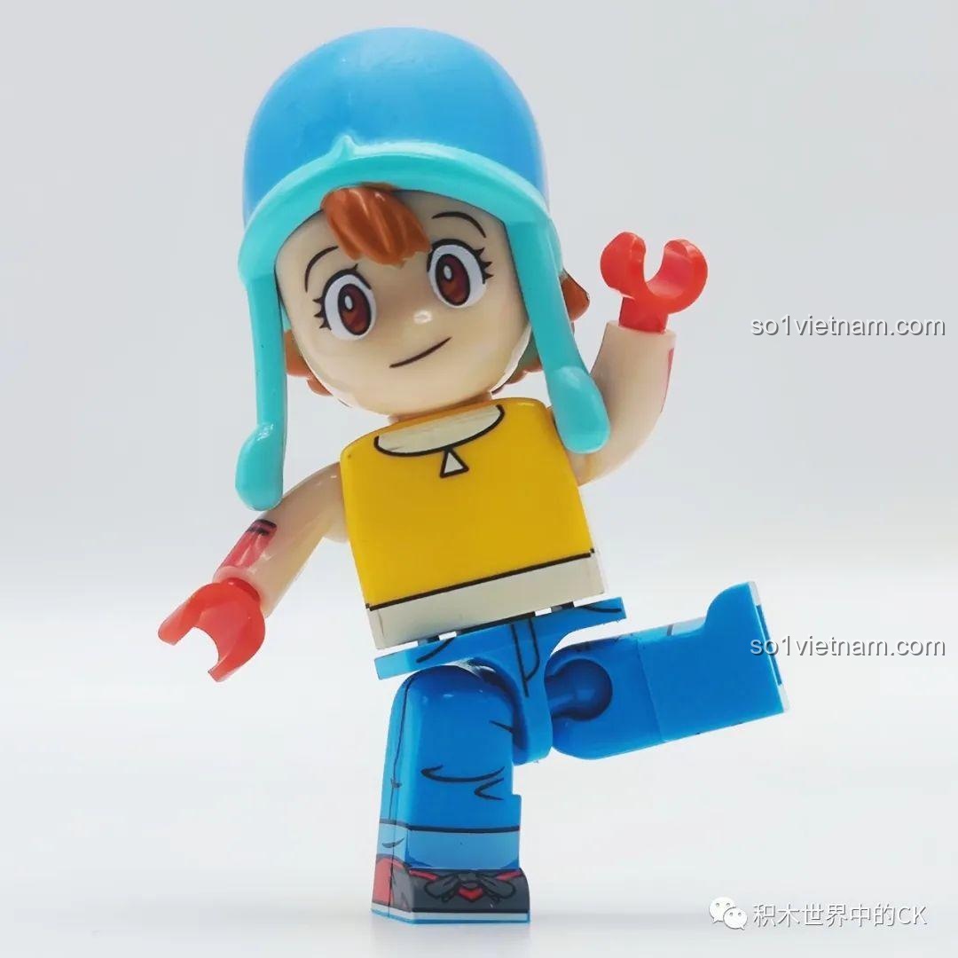 Minifigure Taichi Yagami của bộ lắp ráp SEMBO BLOCK 609317 nhìn từ phía sau