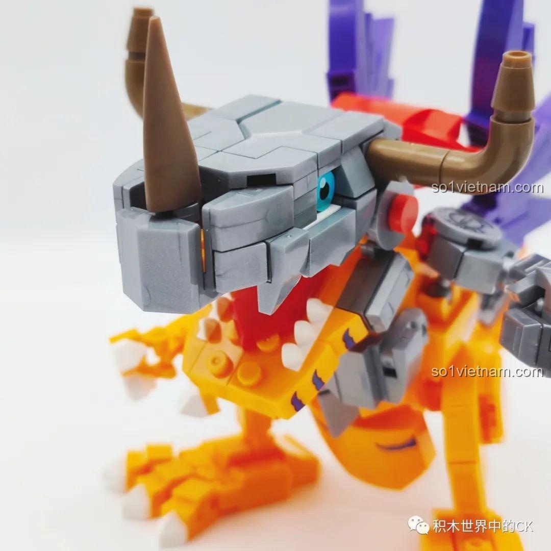 Mô hình Máy Khủng Long (Greymon) Digimon tạo dáng SEMBO BLOCK 609319