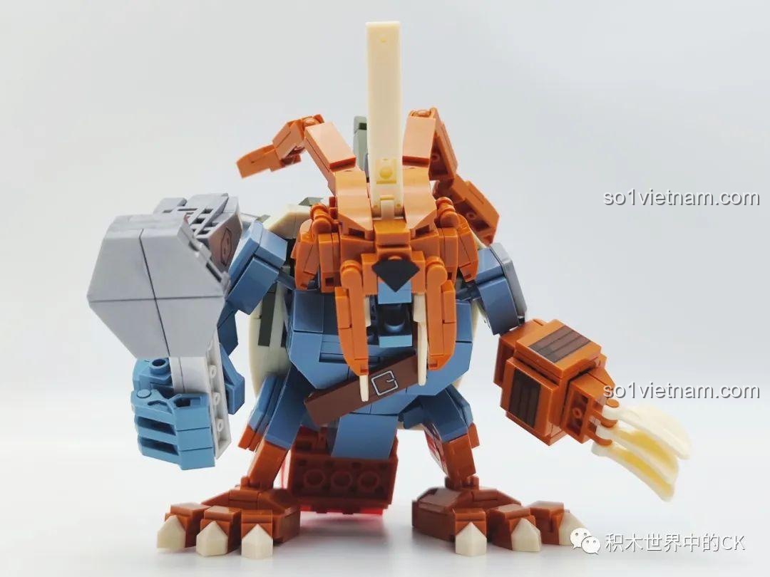 Sticker bộ lắp ghép SEMBO BLOCK 609320 Zudomon Digimon