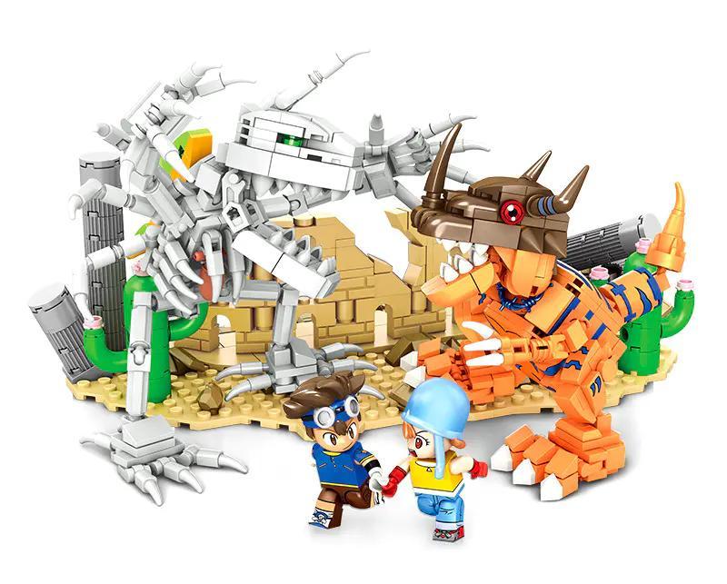 Bộ lắp ghép SEMBO BLOCK 609321 mô hình Digimon Greymon và SkullGreymon, đồ chơi sáng tạo cho bé trai 6 tuổi giá rẻ.