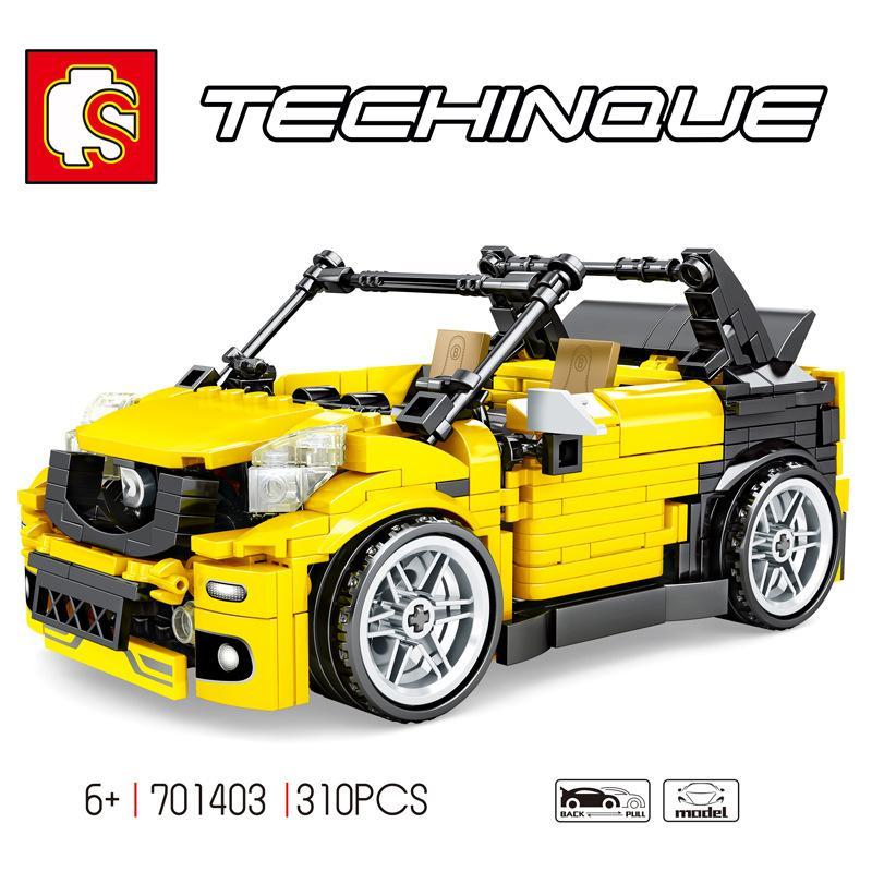 Bộ lắp ghép Sembo Block 701403 BRABUS SMART có động cơ kéo lùi, đồ chơi cho bé trai 6 tuổi, giá tốt