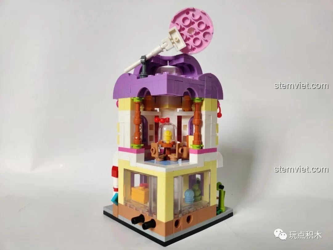 Miếng dán chuyển nhiệt đi kèm Bộ Lắp Ghép Máy Chơi Game Phố Mini Sembo Block 601054, với logo gaming và các biểu tượng nút.