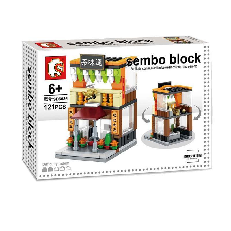 Bộ lắp ghép Sembo Block SD6086 Mô hình Quán Trà Vị Trà 121 mảnh, đồ chơi lắp ráp cho bé trai và bé gái 6 tuổi, giá tốt