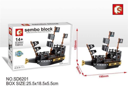 Bộ lắp ghép Tàu Ngọc Trai Đen Sembo Block SD6201, đồ chơi mô hình tàu cướp biển chi tiết cho con trai 14 tuổi, giá tốt.