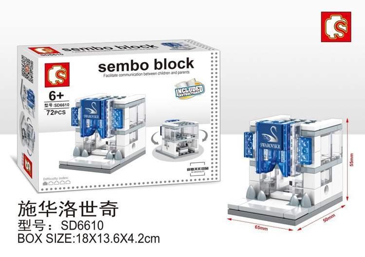 Bộ lắp ghép Cửa hàng trang sức Swarovski mini SD6610 của SEMBO Block, mô hình cửa hàng trang sức chi tiết cao, phù hợp cho bé 6 tuổi, giá tốt.