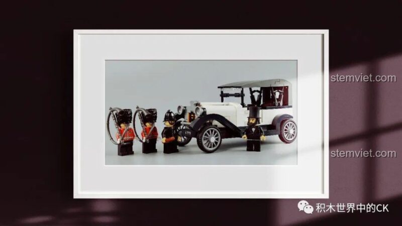 Bộ 4 mô hình xe cổ điển SEMBO Famous Car series đã lắp ráp hoàn chỉnh, bao gồm Xe Citroen Type A 1919 607403, thể hiện sự đa dạng và chi tiết.
