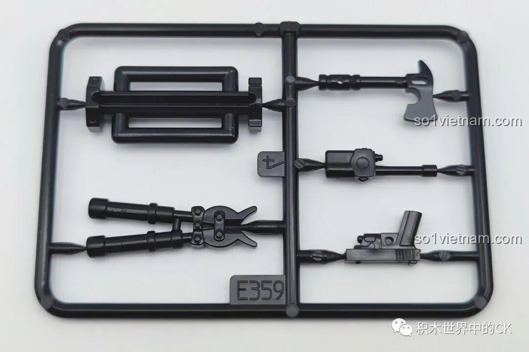 Khung chứa các chi tiết vũ khí nhỏ cho minifigures của bộ F-35 Lightning II SEMBO 207125.