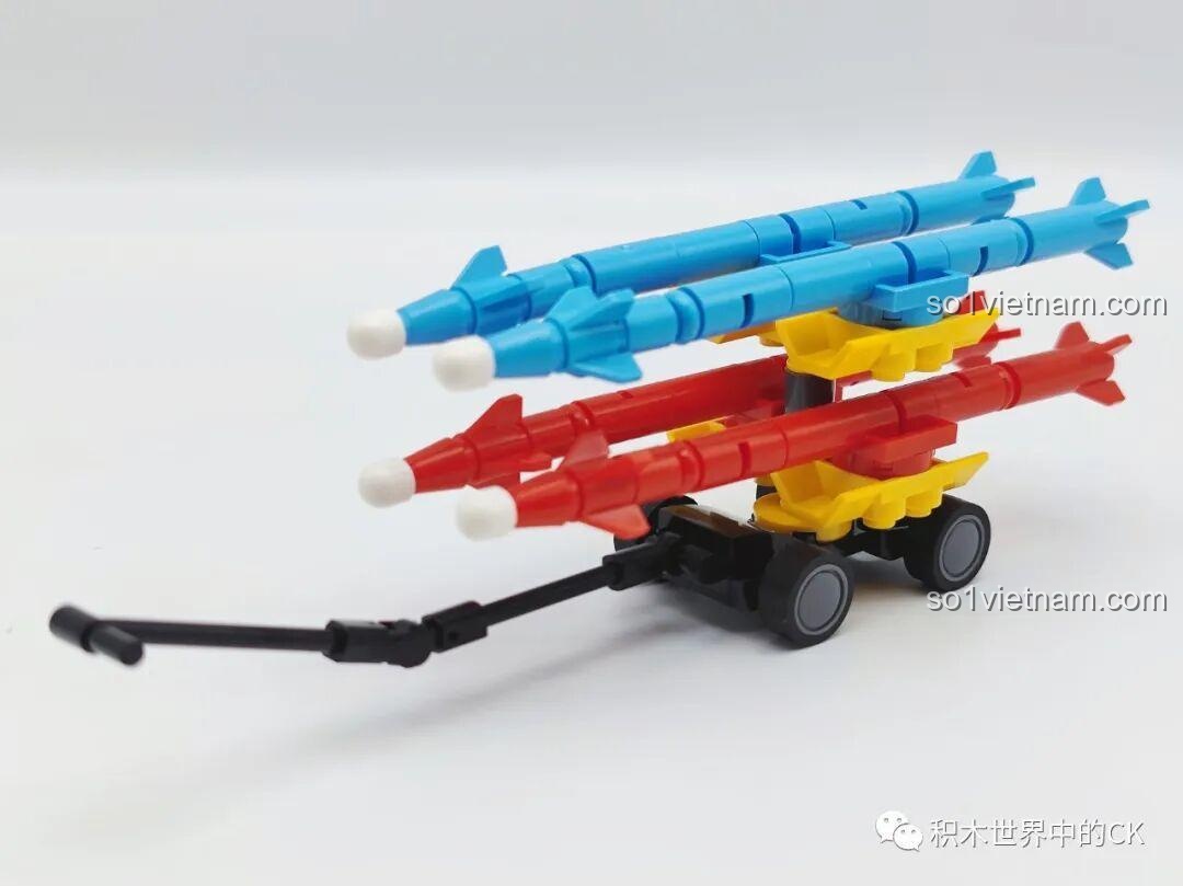 Xe đẩy tên lửa với các tên lửa màu sắc đi kèm mô hình F-35 Lightning II SEMBO 207125.