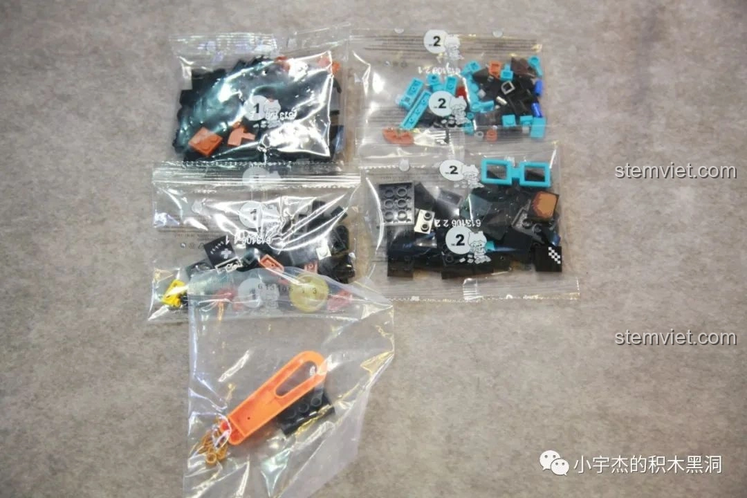 Góc nhìn khác của toàn bộ sáu mô hình SEMBO Hài Cảnh Tinh Linh, thể hiện sự đa dạng về chủ đề và thiết kế. Bộ sưu tập đồ chơi lắp ráp ấn tượng.