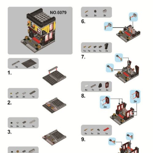 Cửa hàng dao kéo Zwilling SEMBO SD6079 sách lắp ghép SEMBO SD 6079 Mô hình cửa hàng dao kéo
