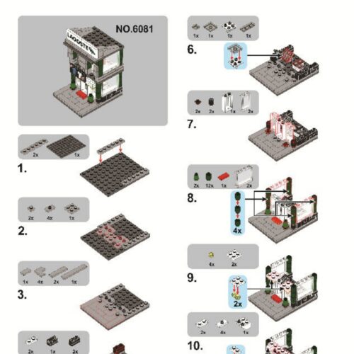 Cửa hàng thời trang cá sấu Laooste SEMBO SD6081 hướng dẫn SEMBO SD6081 Mô hình cửa hàng quần áo cá sấu