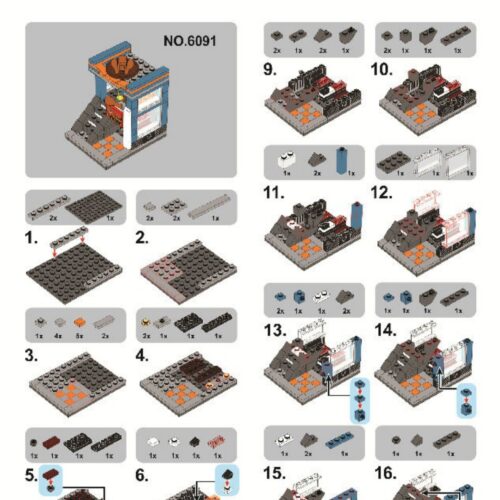Cửa Hàng Gà Rán Hàn Quốc SEMBO SD6091 sách hướng dẫn SEMBO 6091 Cửa hàng đồ ăn nhanh mini