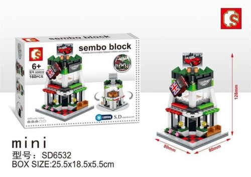 Bộ đồ chơi lắp ghép SEMBO SD6532 Cửa hàng BMW MINI 160 mảnh ghép, mô hình kiến trúc tinh xảo, phù hợp bé trai 6 tuổi, giá tốt