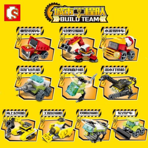 Sách Hướng Dẫn Lắp Ráp SEMBO SD9013-10 Đội Xe Công Trình Thành Phố 10 Kiểu - Hướng dẫn lắp ghép SEMBO 9013 10 Xe xây dựng