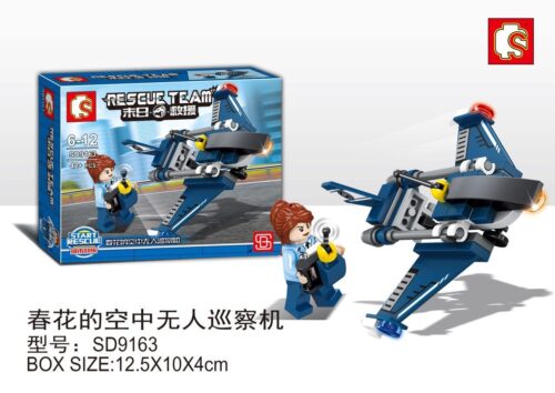 Bộ đồ chơi Máy bay tuần tra không người lái SEMBO SD9163, có đèn LED, cho bé gái 6 tuổi.