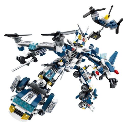 SEMBO SD9195 Long Nộ Siêu Cảnh Robot Hợp Thể 8 Kiểu bộ đồ chơi lắp ghép