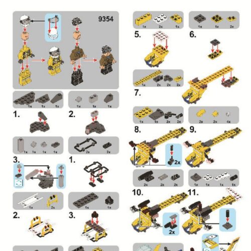Sách Hướng Dẫn Lắp Ráp SEMBO SD9356 Đội Cứu Hộ Ngày Tận Thế: Cứu Hộ Thành Phố 4 Kiểu - Hướng dẫn SEMBO SD9356 Xe Công Trình Cứu Hộ