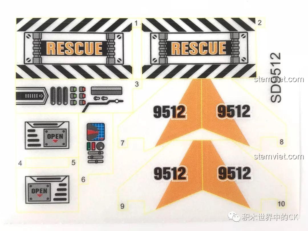 Sách hướng dẫn lắp ráp chi tiết cho mô hình Trực thăng Cứu Hộ Núi Lửa Sembo SD9512.