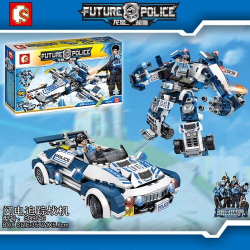 Sách Hướng Dẫn Lắp Ráp SEMBO SD9546 Cảnh sát Tương lai Biến hình 3 trong 1