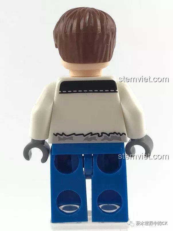 Mặt sau của minifigure Nhà khoa học trong bộ lắp ráp SEMBO SD9549 Xe Cứu Hộ Cực Địa.