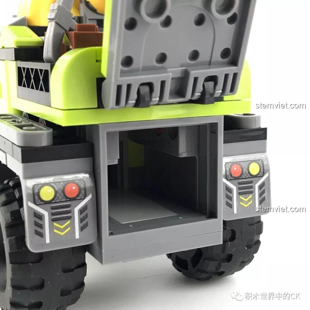 Cơ chế kéo/thả dây của Xe Cứu Hộ Núi Lửa SEMBO SD9550, đồ chơi mô hình cho bé trai