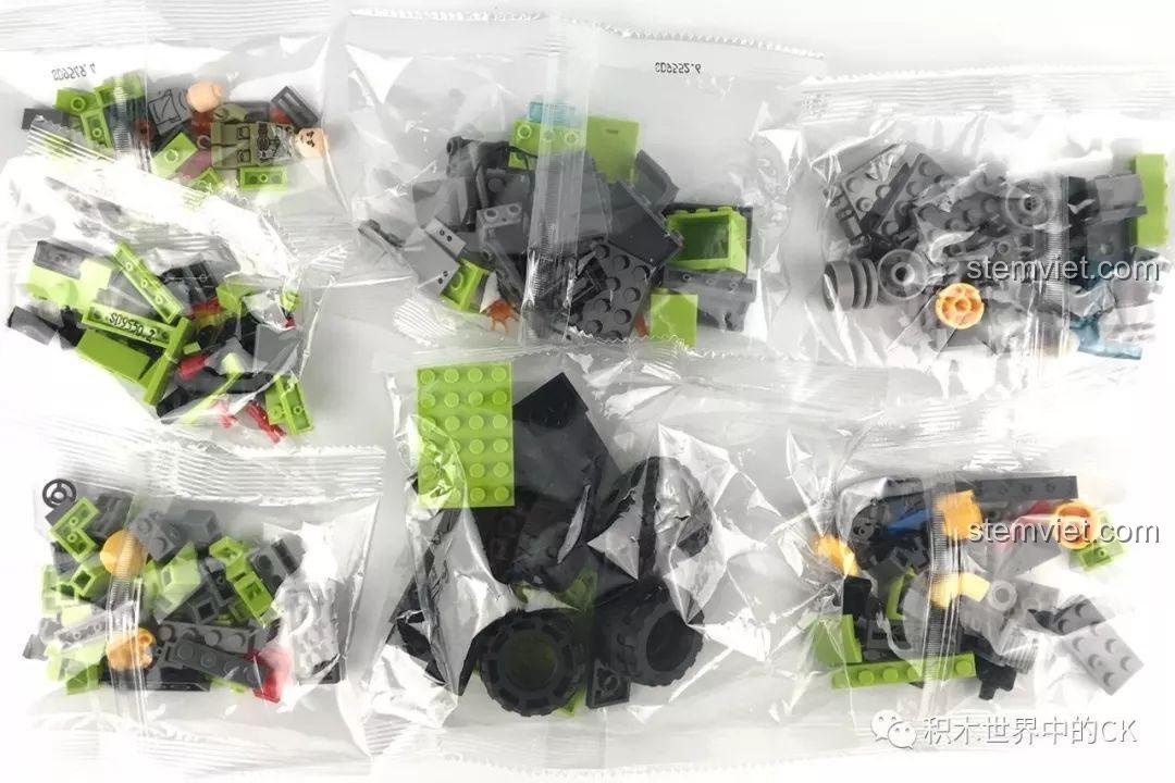 Toàn bộ mảnh ghép của bộ lắp ghép SEMBO SD9550 Xe Cứu Hộ Khẩn Cấp