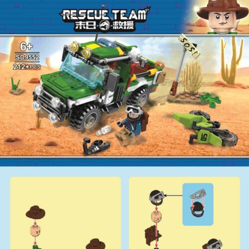 Đội Cứu Hộ Tận Thế: Xe Bán Tải và Mô tô Địa hình SEMBO SD9552 sách hướng dẫn SEMBO 9552 Xe địa hình cứu hộ