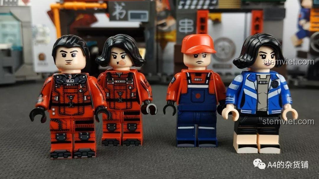 Toàn cảnh mô hình Thành Phố Ngầm Lưu Lạc Địa Cầu SEMBO được lắp ráp hoàn chỉnh từ 4 bộ nhỏ 107015-107018.