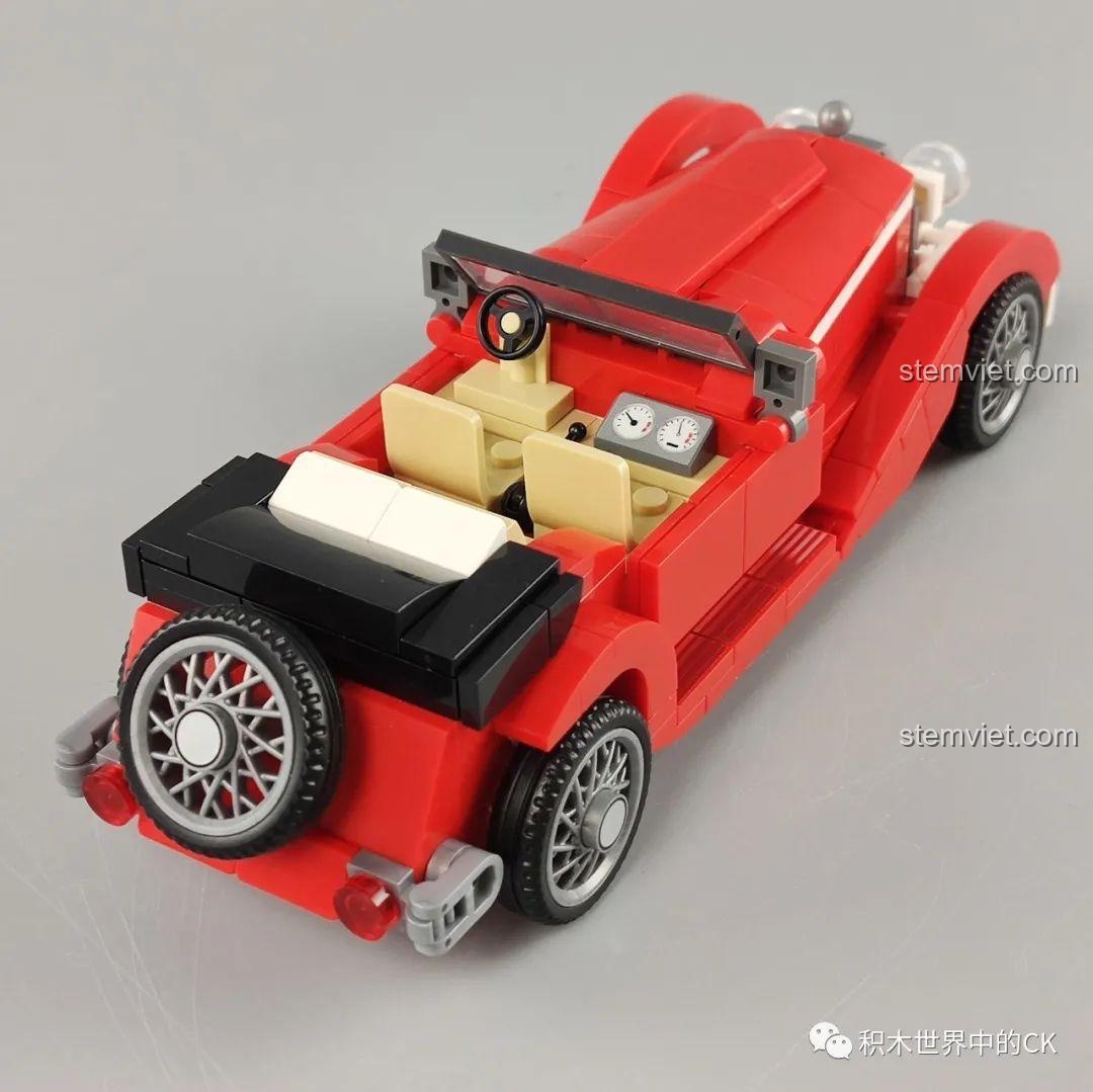 Chi tiết mặt sau của đồ chơi lắp ráp SEMBO 607403 màu trắng.