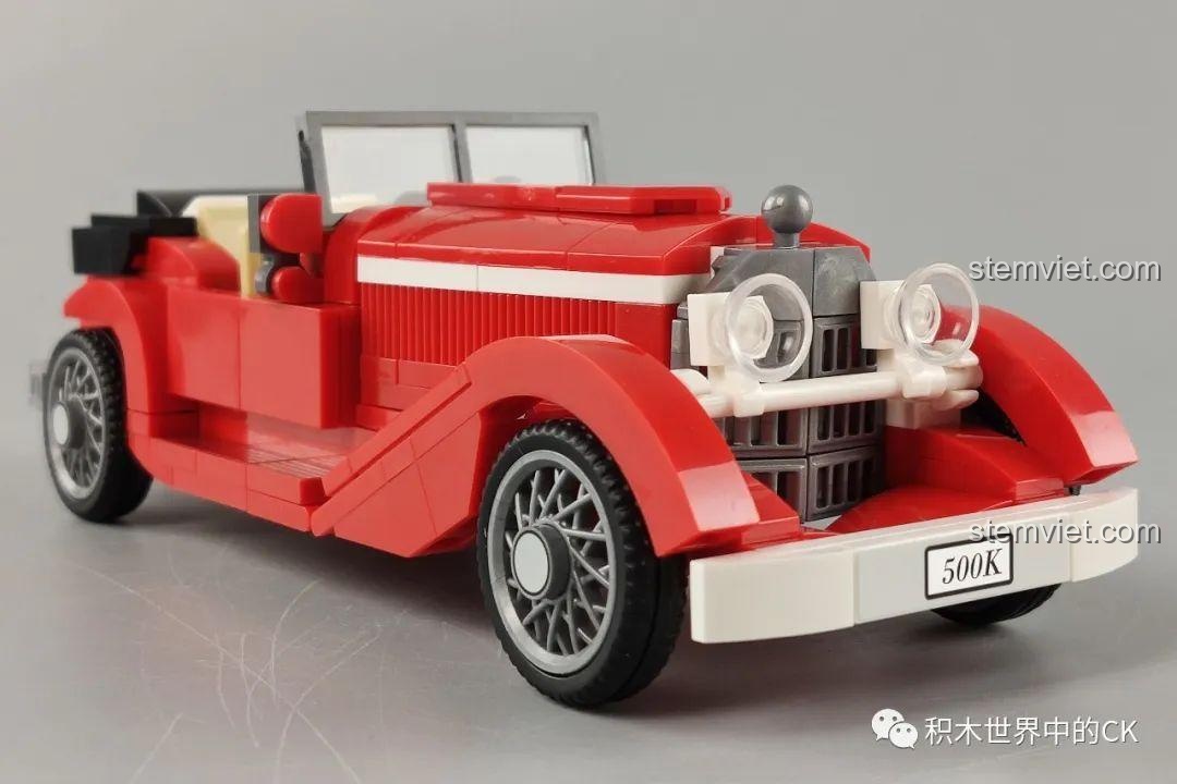 Góc nhìn ngang của mô hình đồ chơi lắp ráp SEMBO 607403 màu trắng.