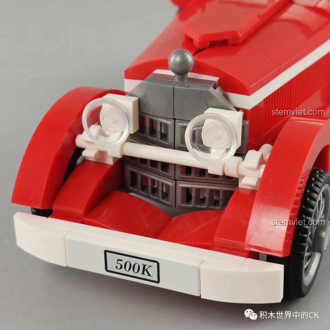 Góc nhìn từ trên xuống của mô hình đồ chơi lắp ráp SEMBO 607403 màu trắng.