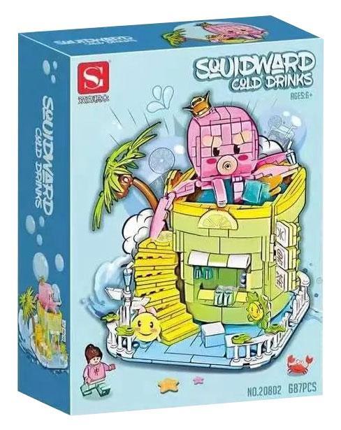Bộ lắp ghép SG Blocks 20802 Cửa hàng nước lạnh Bạch Tuộc, mô hình Bạch Tuộc dễ thương, đồ chơi lắp ráp cho bé trai bé gái 6 tuổi, giá tốt