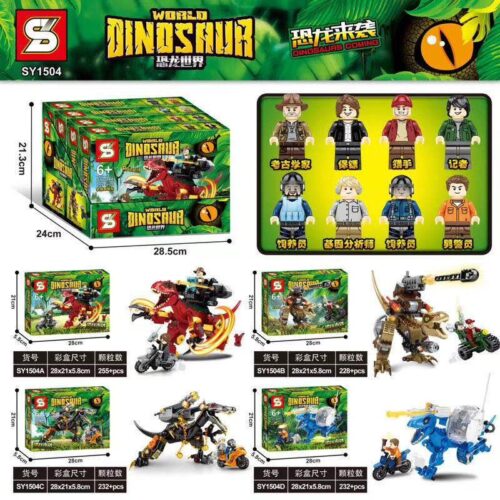 Bộ lắp ráp Khủng Long Chiến Binh Sheng Yuan SY1504B giá rẻ, mô hình Pachycephalosaurus cơ khí với 228 mảnh ghép cho bé trai 6 tuổi.