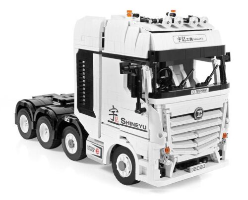 bộ lắp ghép Xe Đầu Kéo Mercedes-Benz Actros, mô hình xe đầu kéo màu trắng đen, phù hợp con trai 8 tuổi trở lên, đồ chơi lắp ráp YC-QC007 giá tốt.
