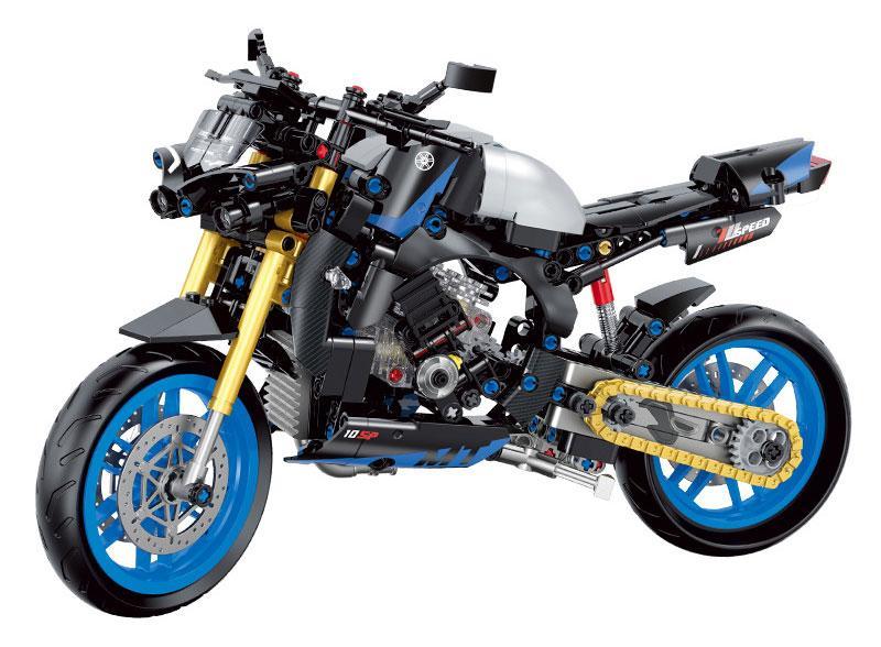 Bộ lắp ráp Xe Mô Tô Yamaha MT10 Shuanggao Blocks 60509, mô hình tỉ lệ 1:8 chi tiết cao, phù hợp bé trai 8 tuổi, mang đến trải nghiệm lắp ráp kỹ thuật tinh xảo.