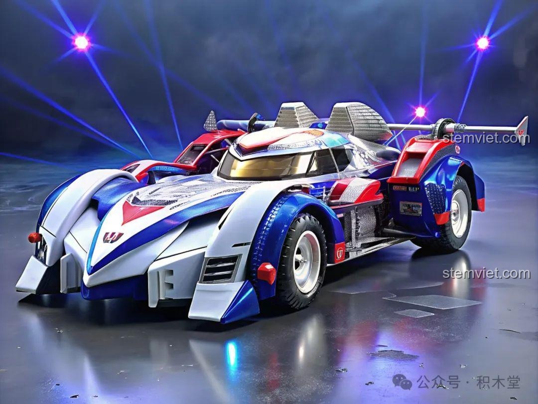 Hình ảnh nghệ thuật của xe đua Asurada G.S.X, một món quà tuyệt vời cho các bé trai yêu thích lắp ráp và tốc độ.